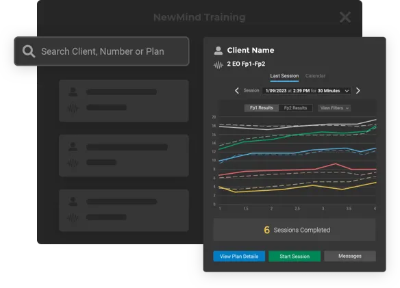 Image of a client's Neurofeedback report